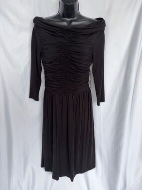 NUE by Shani black dress, 15” PTP, 39” L